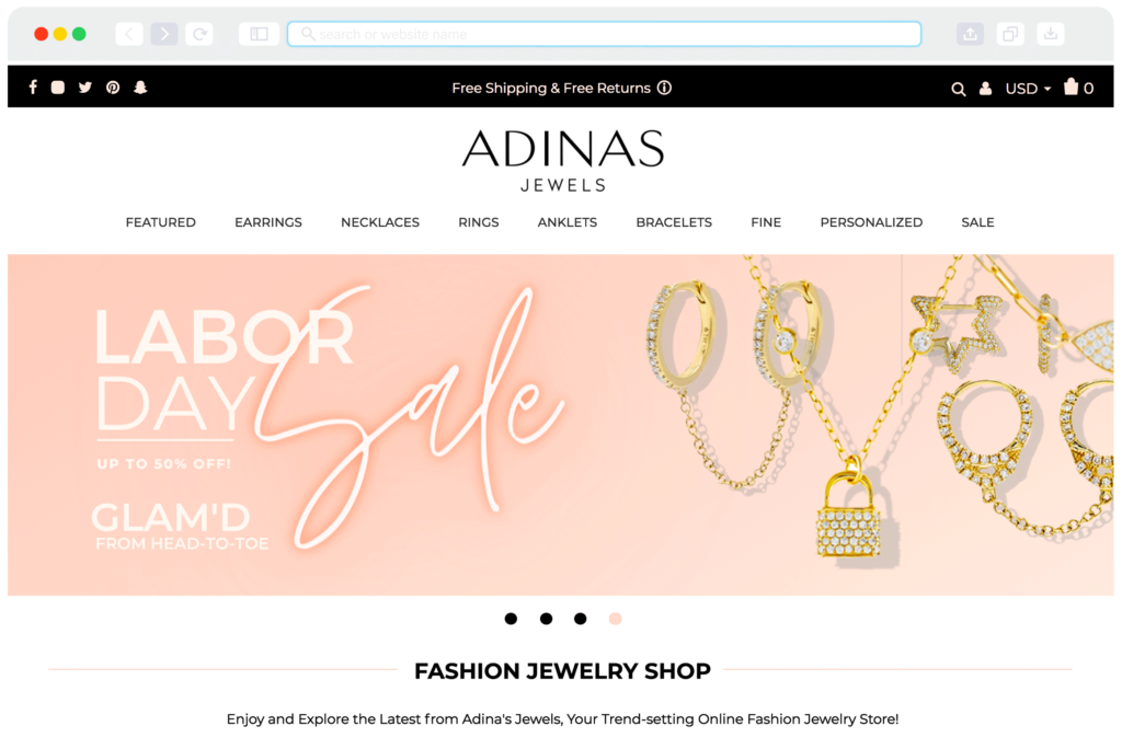 website-adinas-homepage website homepage design