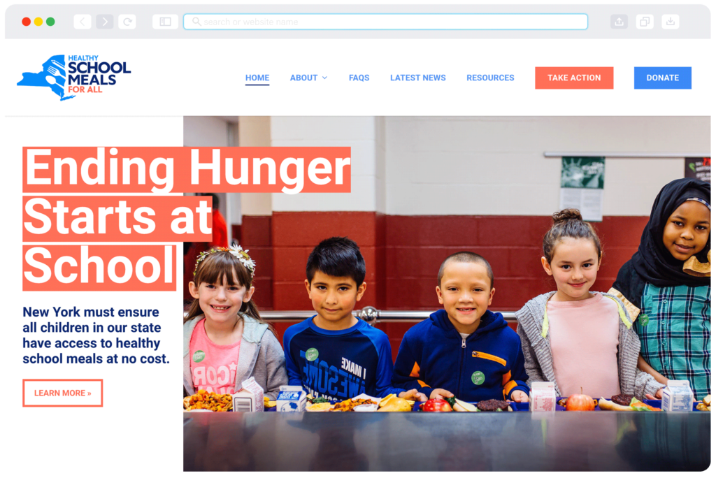 portfolio-hsmfa-home Healthy School Meals for All website