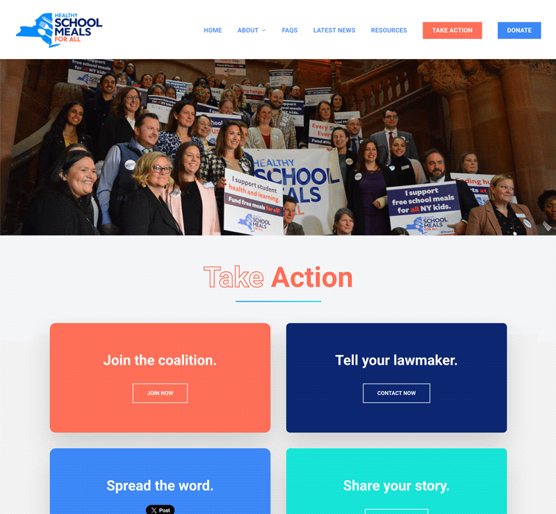 Healthy School Meals for All website