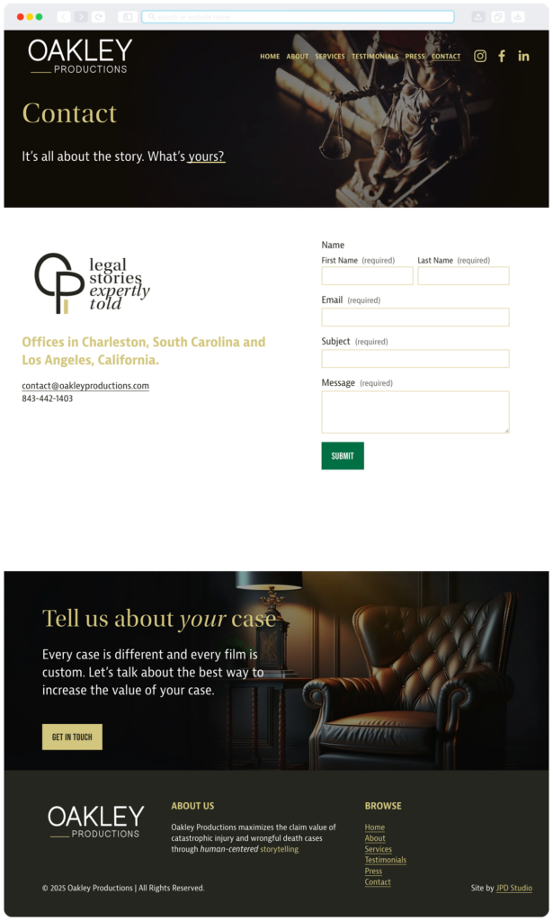 oakley-productions-contact-page-case-study